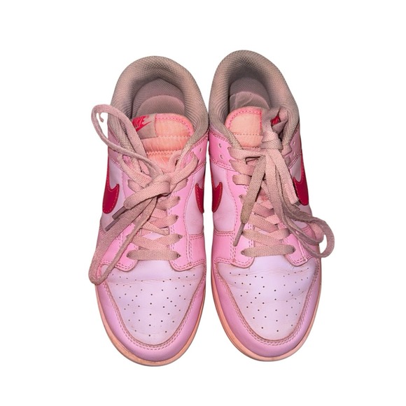Nike Dunk Low GS Triple Pink WOMENS‎ Size 8 PRE-OWNED DH9765-600 Shoes Sneakers - Picture 5 of 14